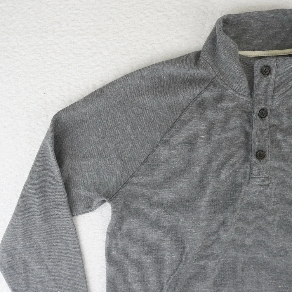 Adriano Goldschmied AG 1/4 Button Pullover Sweater Men's Medium Gray - Picture 3 of 9